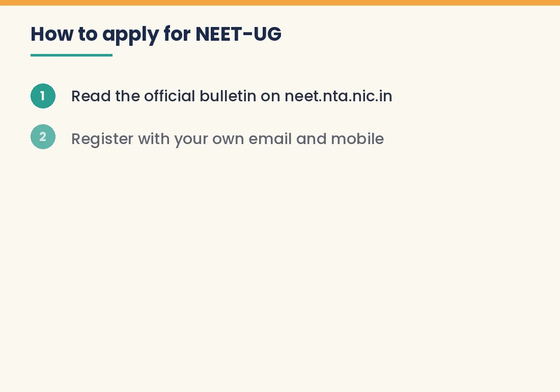 Seven steps to apply for NEET-UG, from reading the bulletin to printing the confirmation page