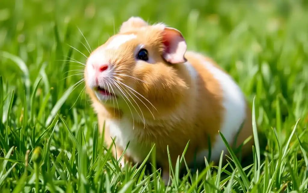 My light brown and white guinea pig