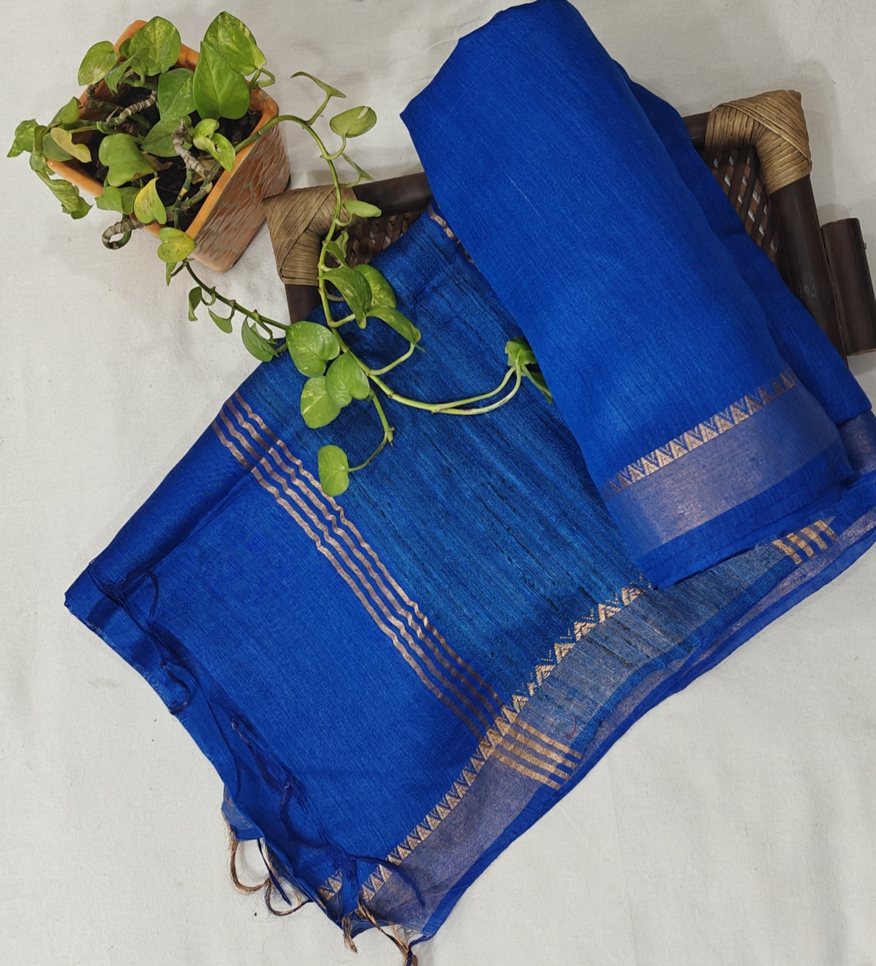 Authentic Blue Handloom Sarees