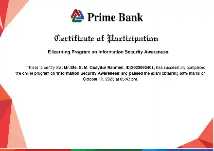 Shimanto Rehman - E-learning Program on Information Security Awareness