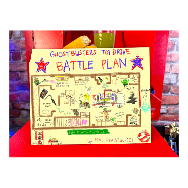NYC Ghostbusters 2025 Toy Drive Print Battle Plan Art
