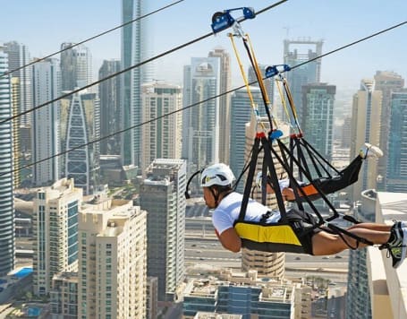 Xline Zipline in Dubai Marina