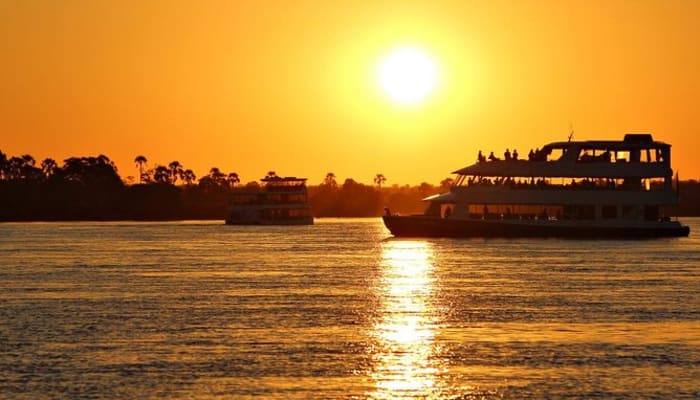 Mandovi Riverfront at sunset