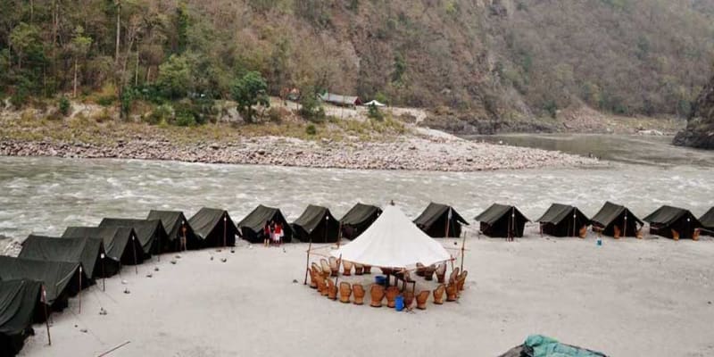 Beach Camping in Rishikesh with Rafting