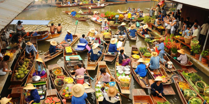 Visit Bangkok’s Floating Markets