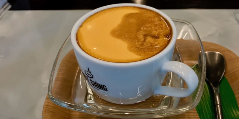 Try Egg Coffee at Giang Cafe