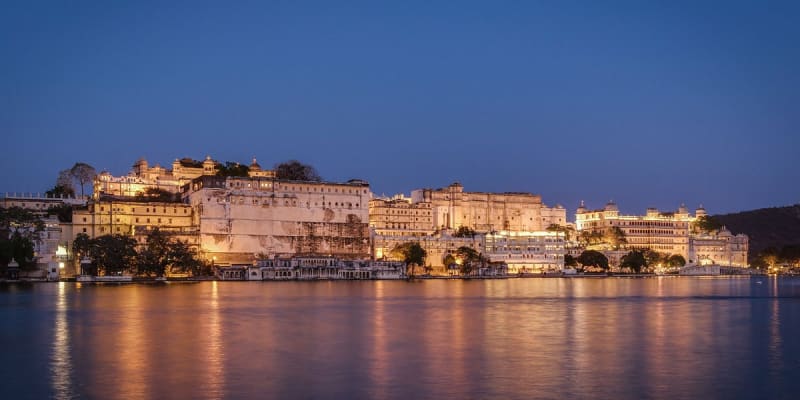 Celebration in the Sunset at Ambrai Ghat