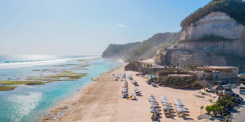 Melasti Beach Waterfall