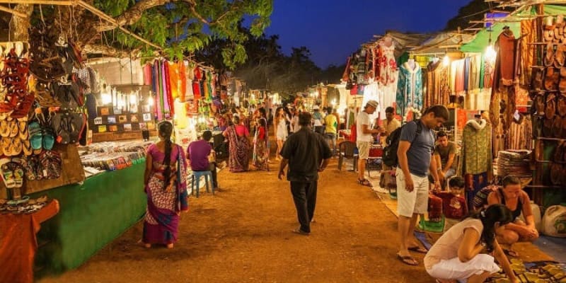 Indulging in Street shopping at Commercial Street