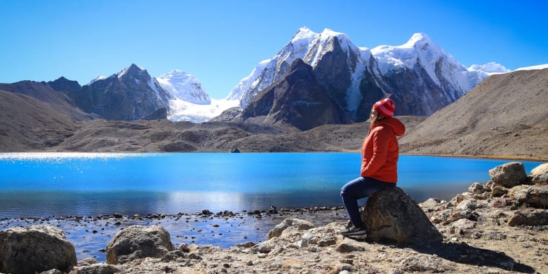 October. Weather and temperature in North Sikkim in winter