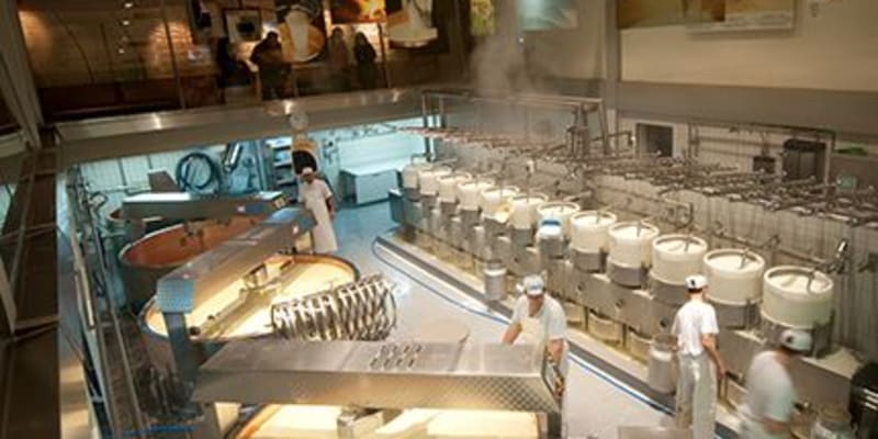 Visit cheese making process At La Maison Du Gruyere