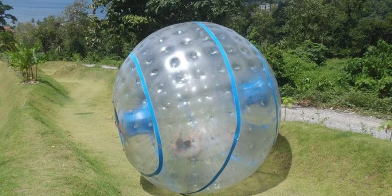 Zorbing at Rollerball