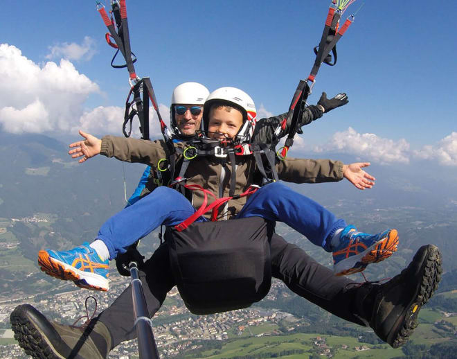 Paragliding in Castelluccio, Italy Image