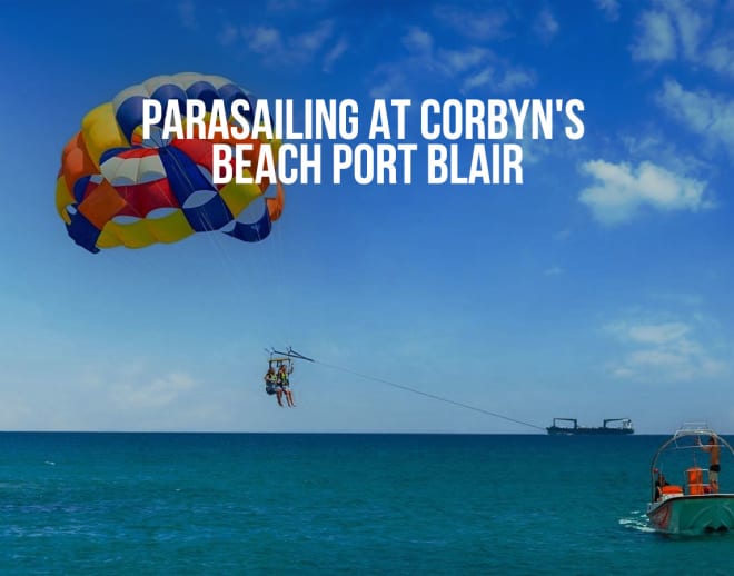 Parasailing at Corbyn's Beach Port Blair Image