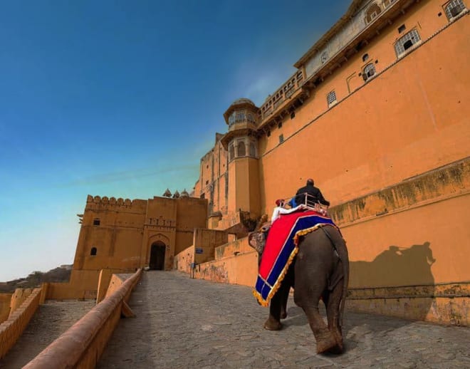 Elephant safari at Dera Amer, Jaipur Image