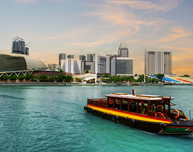 Sail In The Ocean At Singapore Image