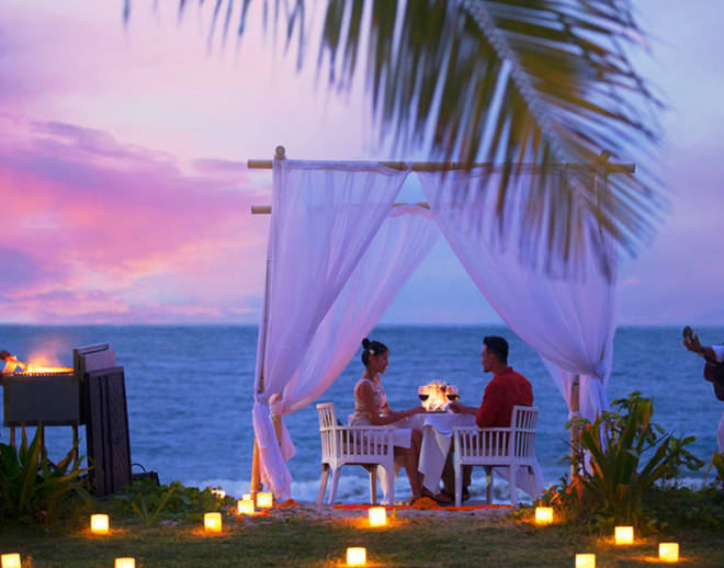 Baga Beach Candle Light Dinner Goa Image