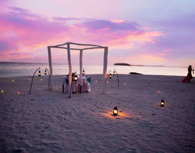 Baga Beach Candle Light Dinner Goa Image