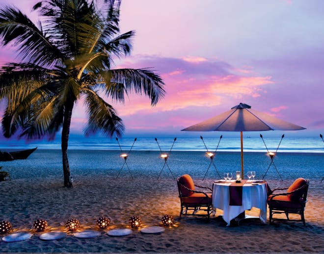 Baga Beach Candle Light Dinner Goa Image