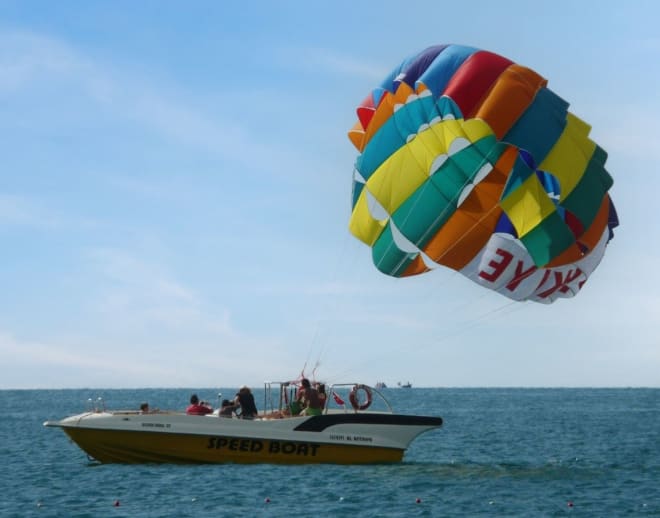 Parasailing in Goa at Calangute Beach Image