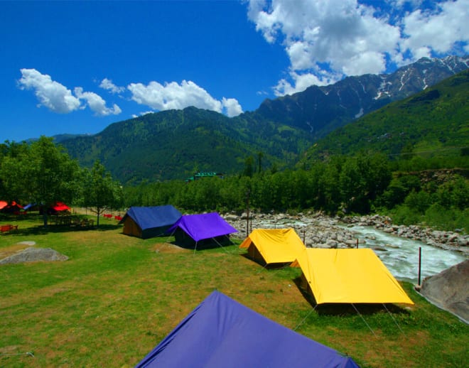 Riverside Camping Rafting and Paragliding in Manali Image