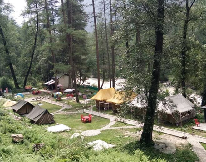 Kasol riverside camping Image