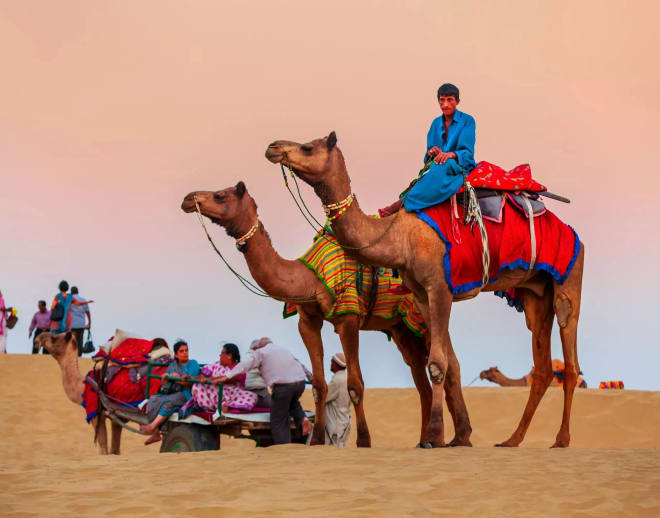 Jaisalmer Desert Camp With Safari & Transportation Image