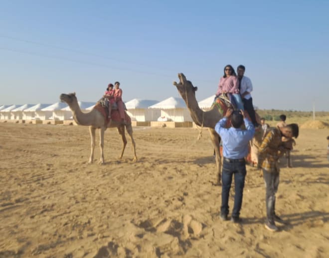 Jaisalmer Camping in Sand Dunes with Camel Safari Image