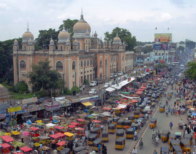 Old city walk in Hyderabad Image