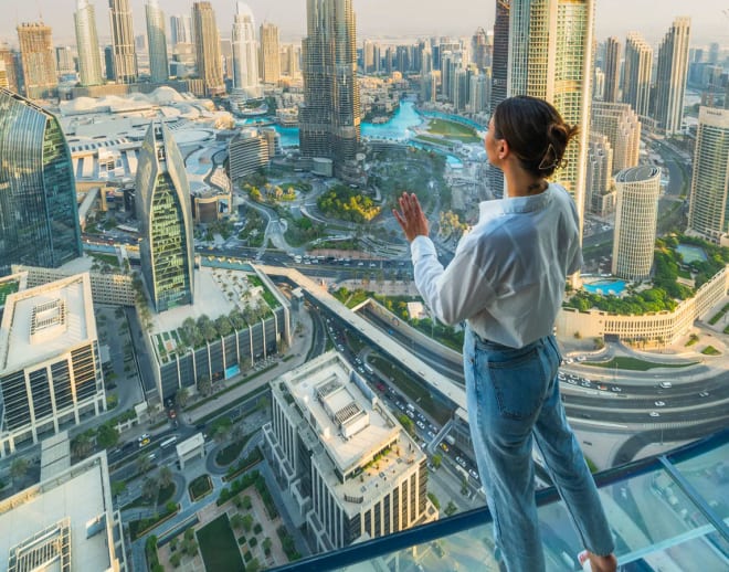 Sky View Observatory In Dubai With Free Glass Slide Image