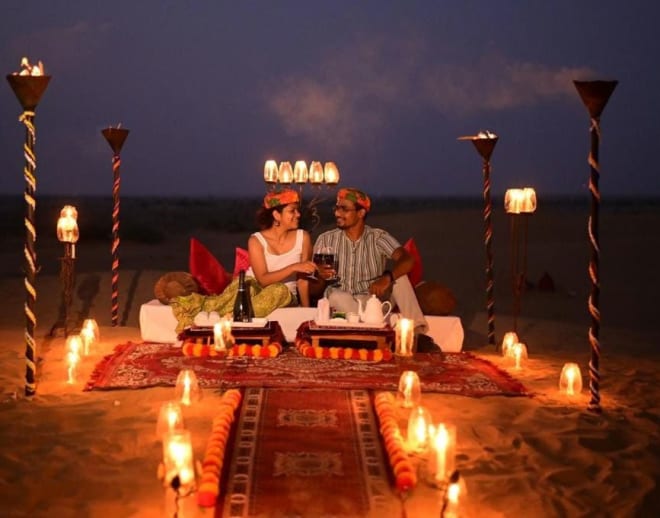 Romantic Candle Light Dinner in Jaisalmer Image