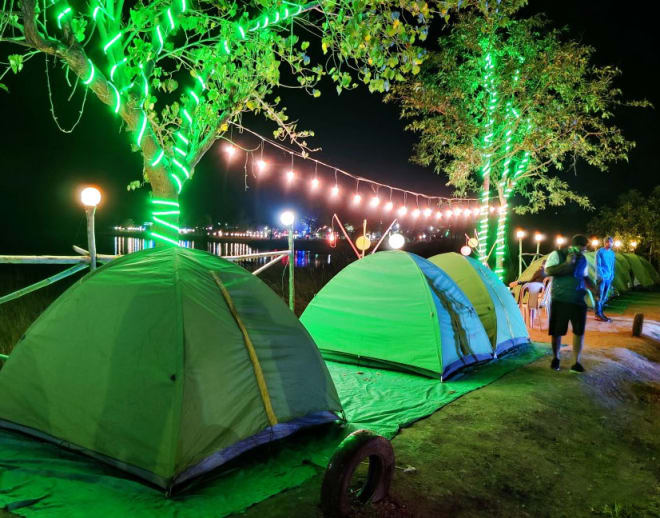 Night Camping at Pawna Lake Image