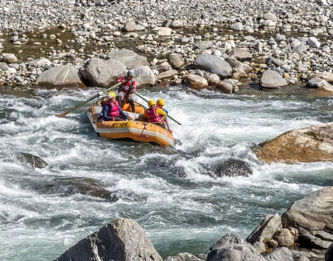 Riverside Camping Rafting and Paragliding in Manali Image