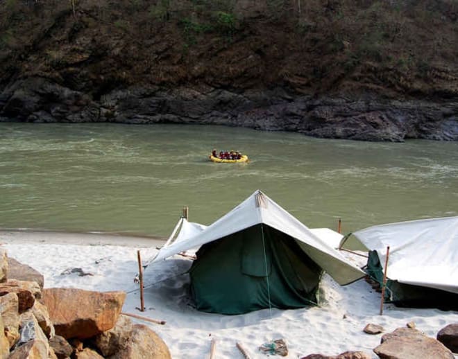 Riverside Camping in Rishikesh Image