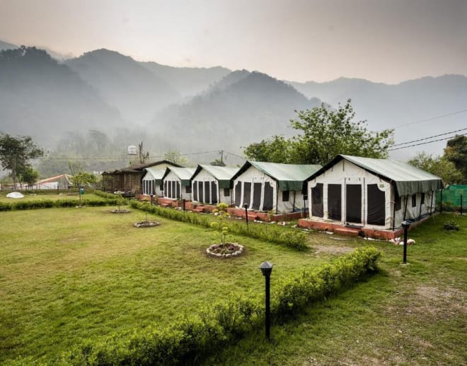 Family Camping In Rishikesh Image