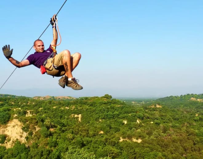 Ziplining in Munnar in Adimali Image