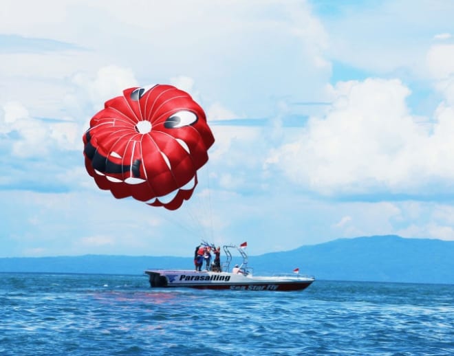 Duplicate Water Parasailing in Tarkarli Beach Image