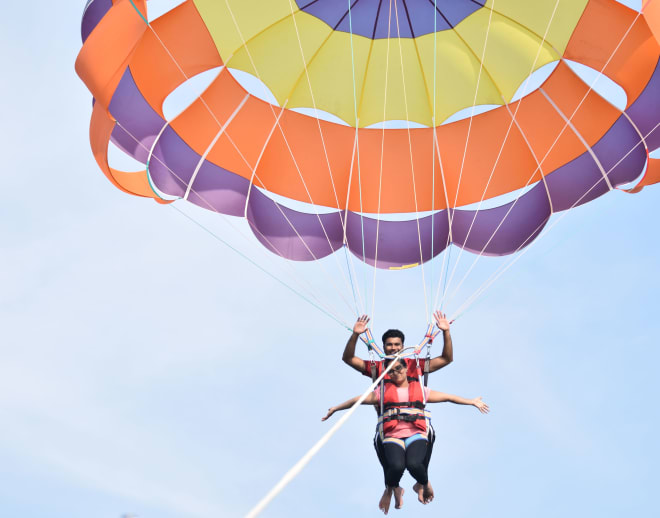 Duplicate Water Parasailing in Tarkarli Beach Image