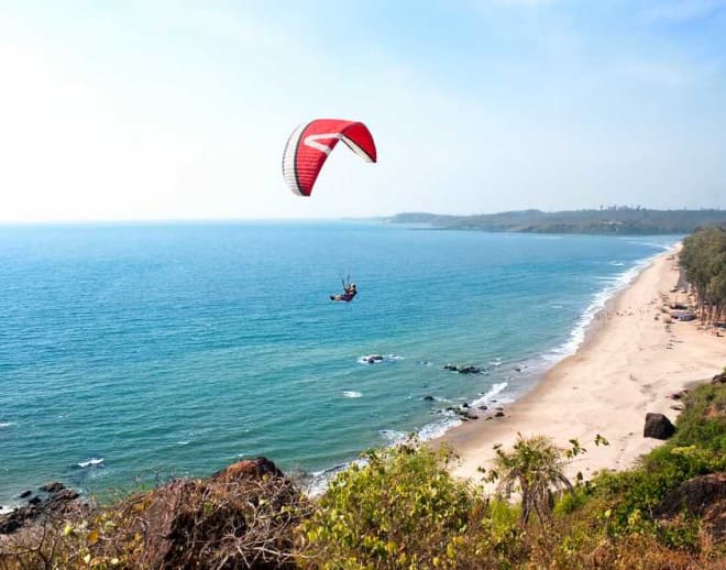 Paragliding in Goa On Keri & Querim Beach Image