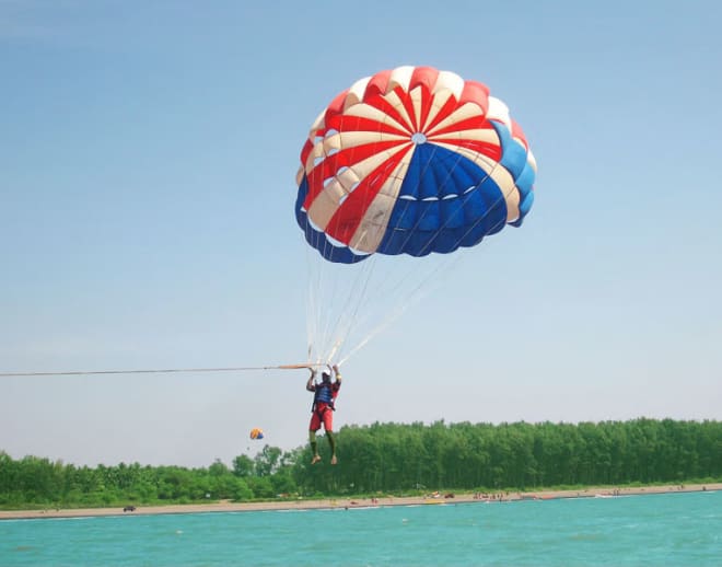 Parasailing in Alibaug Beach Image