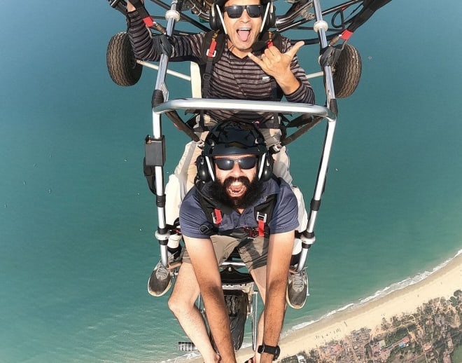 Paramotoring in Goa On Baga And Paliyem Beach Image