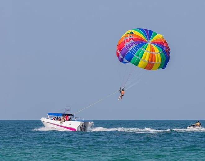 Parasailing in Goa On Vasco And Calangute Beach Image