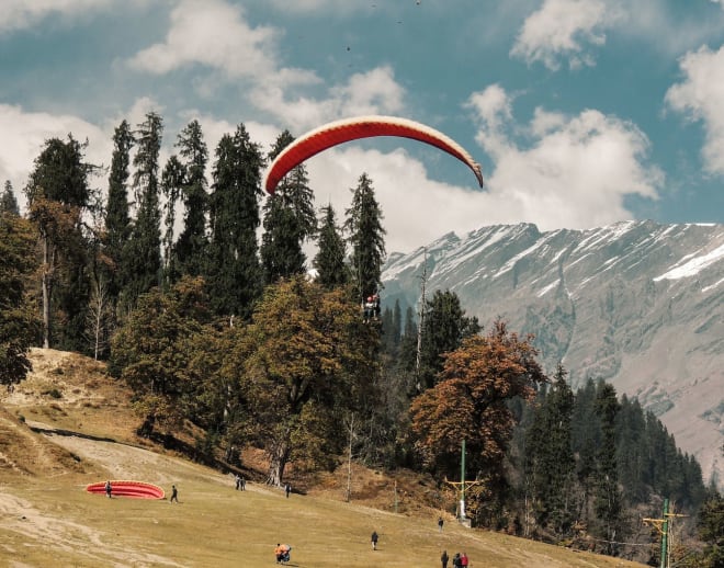 Paragliding At Solan, Mussorie Image