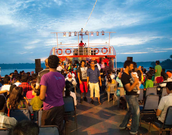 Sunset Cruise In Goa On Mandovi River Image