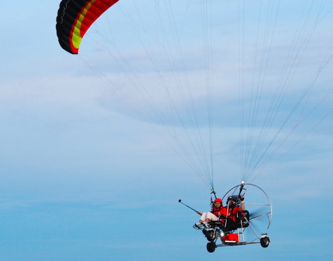 Paramotoring in Goa On Baga And Paliyem Beach Image