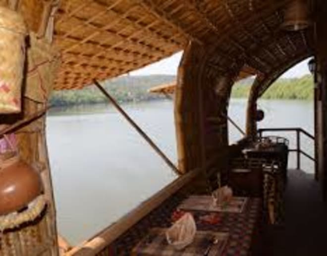 Overnight Houseboat  In Goa at Chapora River Image