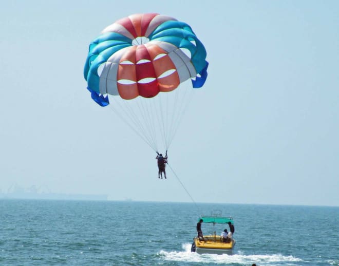 Water Parasailing in Tarkarli Beach Image