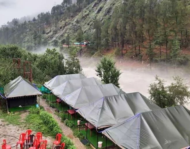 Kasol riverside camping Image