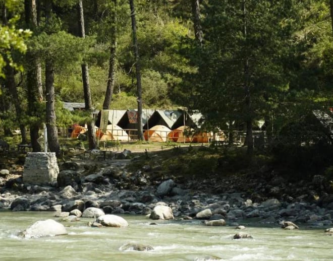 Kasol riverside camping Image