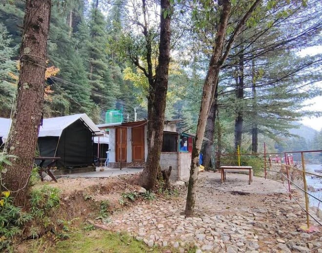 Kasol riverside camping Image